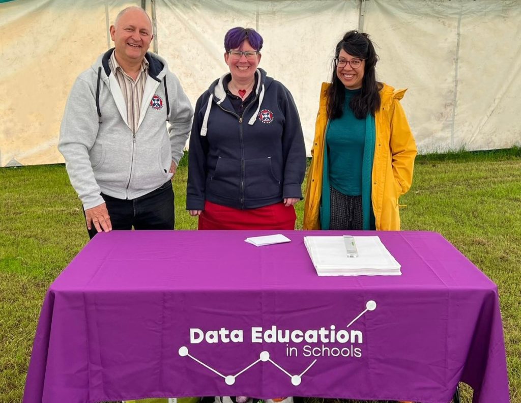 Image of team members Tommy Lawson, Kate Farrell and Jasmeen Kanwal at the Inspiring Learning Festival