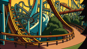Decorative image of rollercoaster